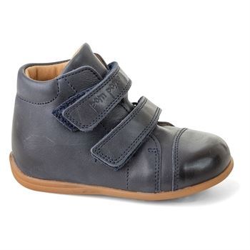 PomPom sko med velcro i marineblå / næsten sort