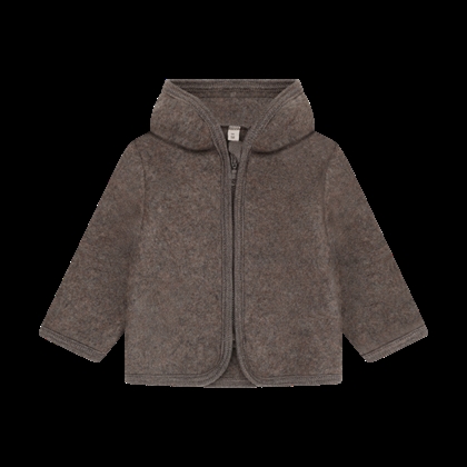 Huttelihut Jacket Ears Wool Fleece - Brown Melange