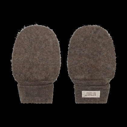 Huttelihut Vanter Mittens Wool Fleece - Brown Melange