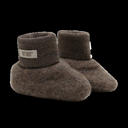 Huttelihut Footies Wool Fleece - Brown Melange