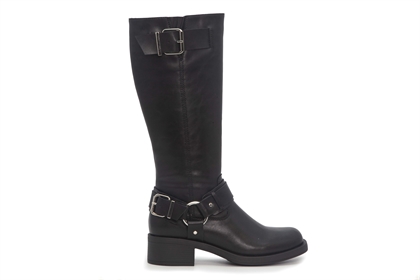 Doffy Lether Upper Inside Zip- Black