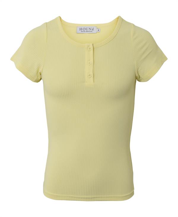 Hound pige tshirt - kortærmet bluse - rib/gul