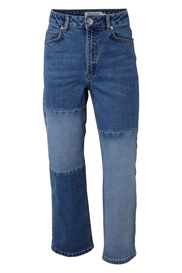 Hound pige jeans/bukser "Wild" (højtaljet) - Patch denim blå 