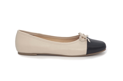 Duffy Ballerina Sandal 8643702 - Beige/Black 