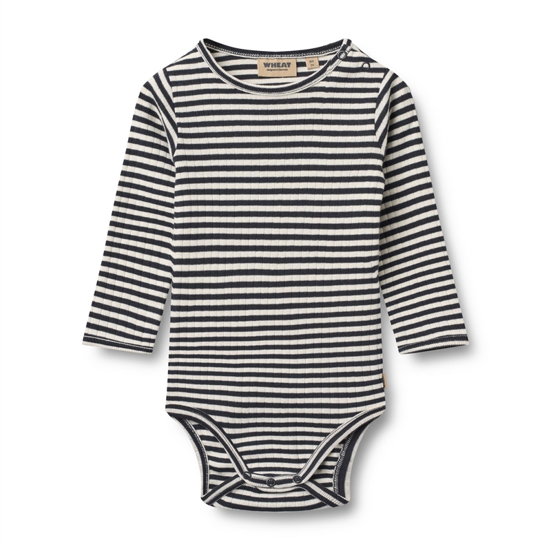 Wheat Body L/S Berti - Navy Rib Stripe