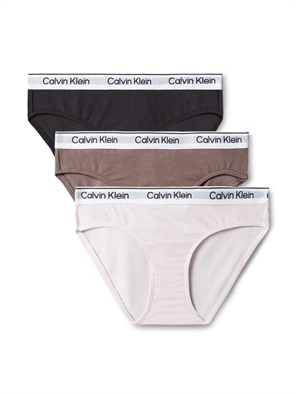 Calvin Klein Underbukser Bikini/Culotte 3.pak - Black/Brun/Pink
