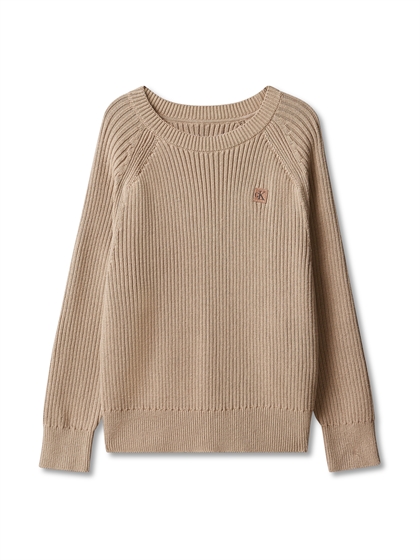 Calvin Klein Strik Rib Raglan - Gray