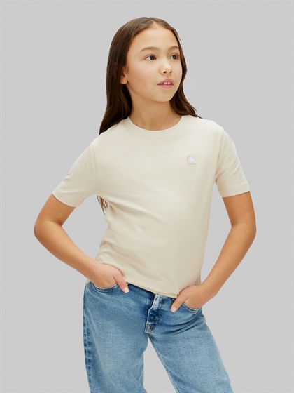 Calvin Klein T-shirt Momo Mini Badge - Beige