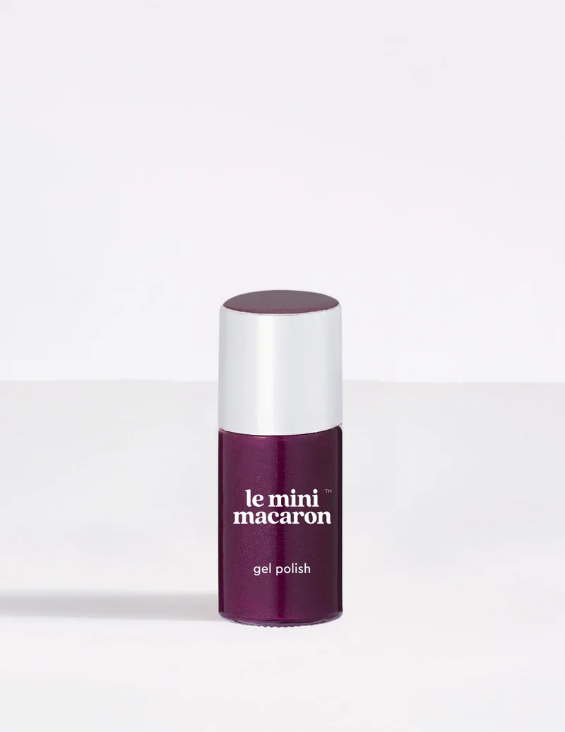 Le Mini Macaron Gel Neglelak Dark Plum (Shimmer) - Col083