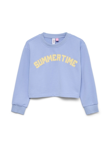 Vero Moda Girl Sweatshirt -  Brunnera Blue Cropped Sweatshirt