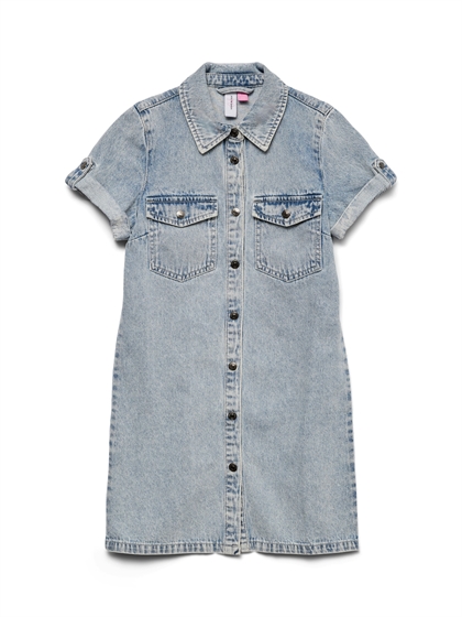 Vero Moda Girl Jennie Denim Kjole - Light Blue