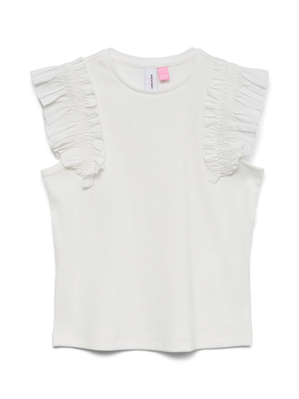 Vero Moda Girl top Tinna med vævede detaljer - Snow White 