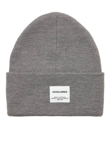 Jack & Jones Hue Long Knit Beanie - Grey Melange