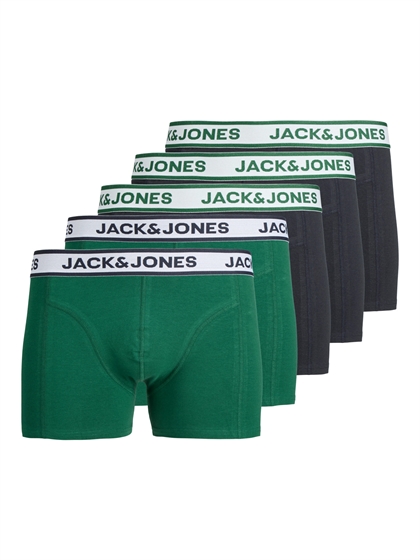 Jack & Jones Trunks 5-Pack – Grøn & Navy Økologisk Bomuld