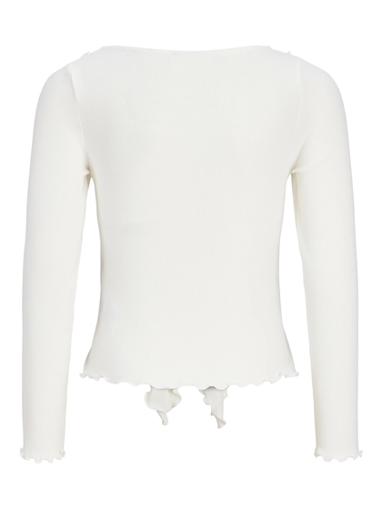 JJXX Langærmede Bluse Uma Rib - Cloud Dancer