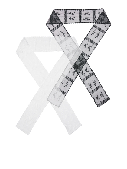 JJXX Lyre Lace Scarf 2.Pak - Black/White