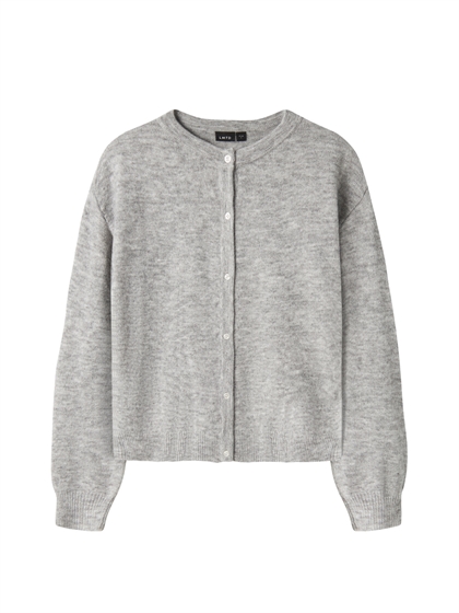 LMTD Strik Cardigan Flodet - Grey Melange