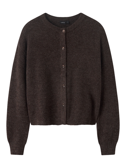 LMTD Strik Cardigan Flodet - Chocolate Brown