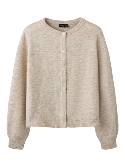 LMTD Strik Cardigan Flodet - Peyote Melange