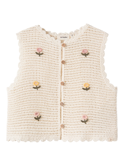 Lil' Atelier Vest Flora - Beige 