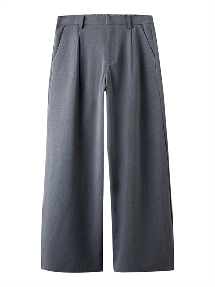 LMTD Wide Sweatpants Fluis - Grey Melange