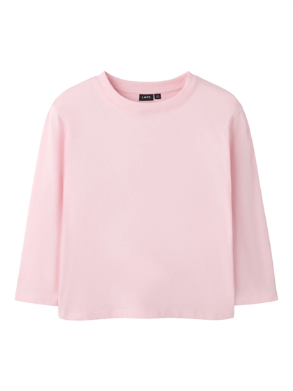 LMTD Vollo Langærmet Bluse – Blød basisbluse i Parfait Pink til teens
