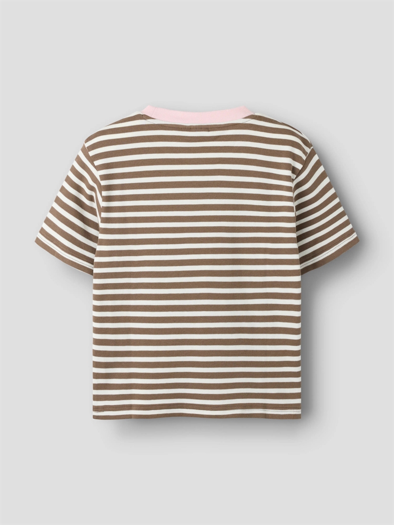 LMTD T-shirt Rain - Chocolate Chip/Stripes Gardenia