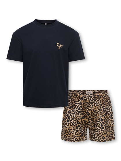 Kids Only Nattøj's Sæt Rila - Sort/Leo 