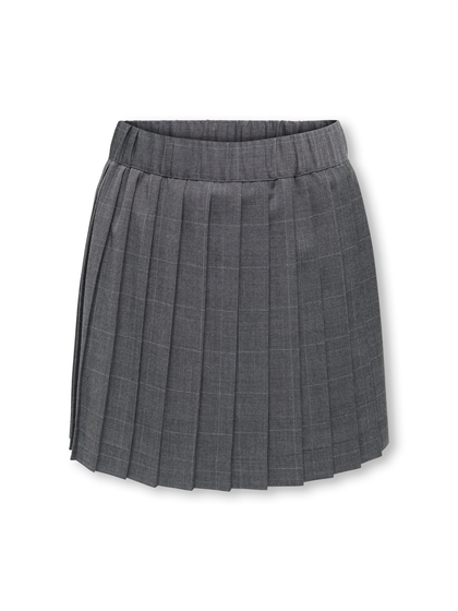 Kids Only Nederdel Genia Pleat Check - Dark Grey Melange