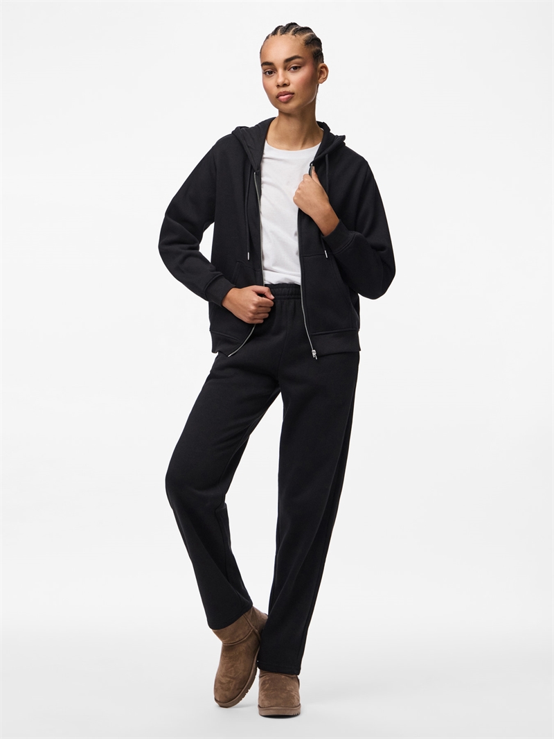 Pieces Zip Hoodie Chilli - Black