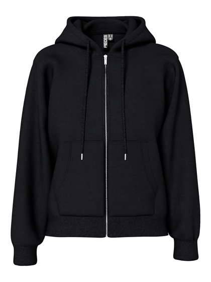 Pieces Zip Hoodie Chilli - Black