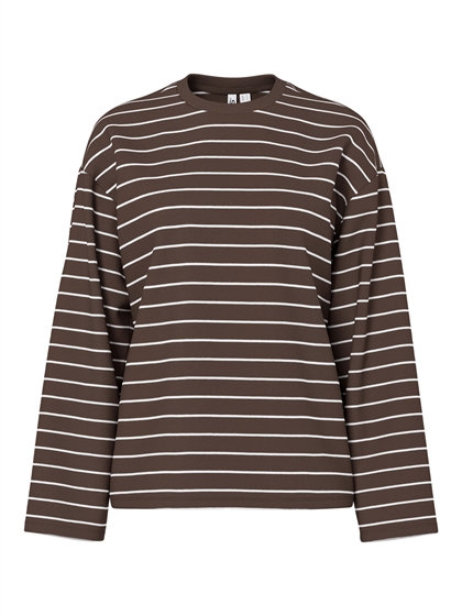 Pieces Bluse Sadie Top - Hot Fugde Stripe
