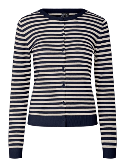 Pieces Nora Cardigan – Blød og feminin cardigan til piger, mor og teens i Maritime Blue 