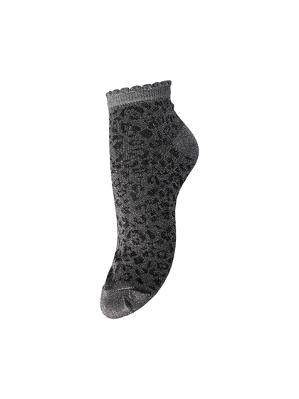Pieces Strømper Sebby Glitter Sneaker sock - Magnet