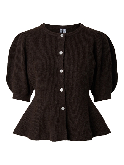 Pieces Silly Cardigan – Kortærmet strik cardigan til piger og teens i Hot Fudge 