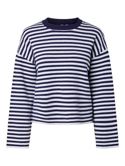 Pieces Bluse Jassy Knit - Maritime Blue Stripe