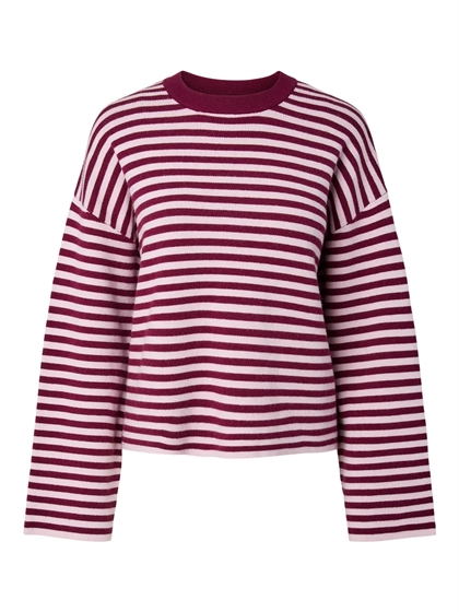 Pieces Bluse Jassy Knit - Raspberry Radiance Stripe