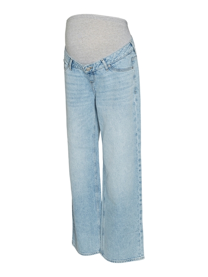 Mamalicious Vero Moda Tessa Wide - Light Blue Denim