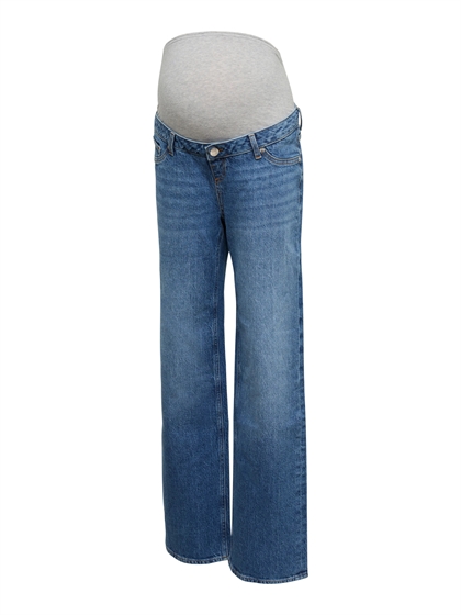 Mamalicious Vero Moda Tessa Wide - Medium Blue Denim