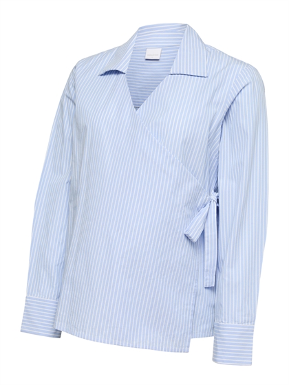 Mamalicious Skjorte Laura Tess - Blue Stripes