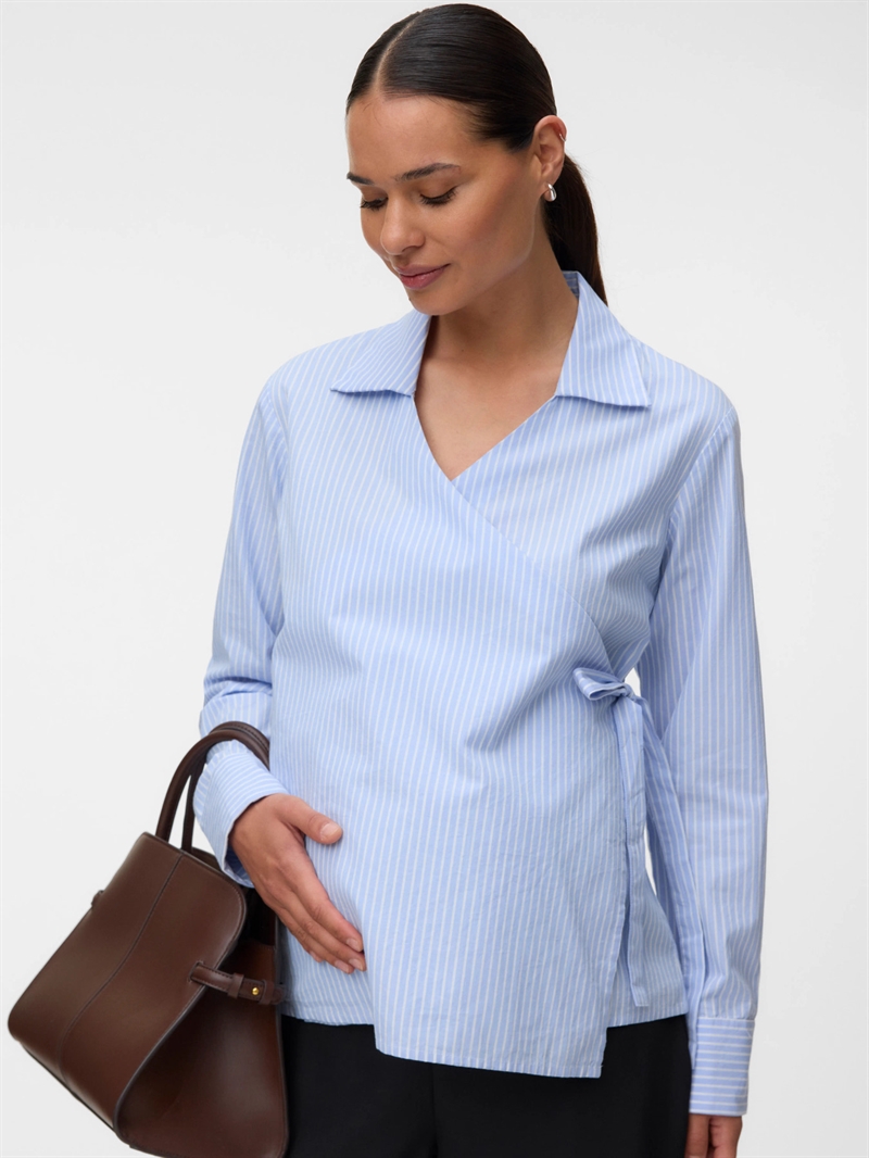 Mamalicious Skjorte Laura Tess - Blue Stripes