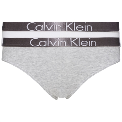 Calvin Klein underbukser 2-pak - hvid/grå - Bikini culotte