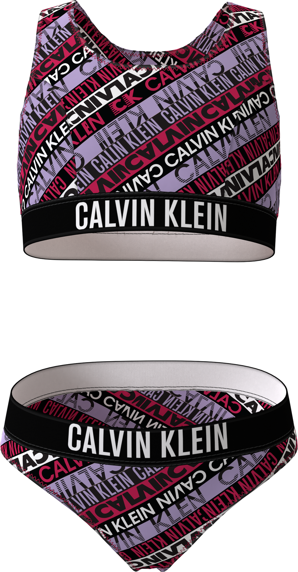 Landbrugs knap Tilbagebetale Køb Calvin Klein biniki - sort/rosa/lilla
