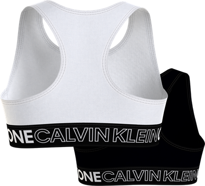 Calvin Klein 2-pak bralette / begynderbh - hvid/sort