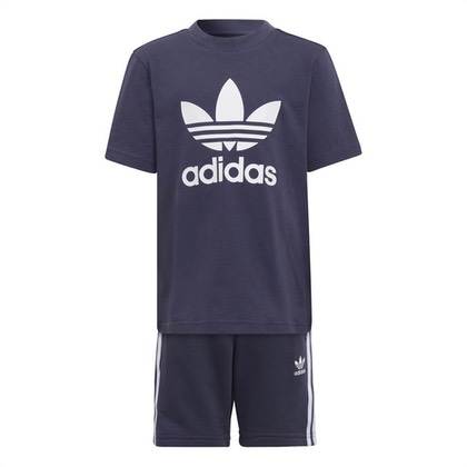 Adidas sommer/sportssæt - hvid/mørkeblå