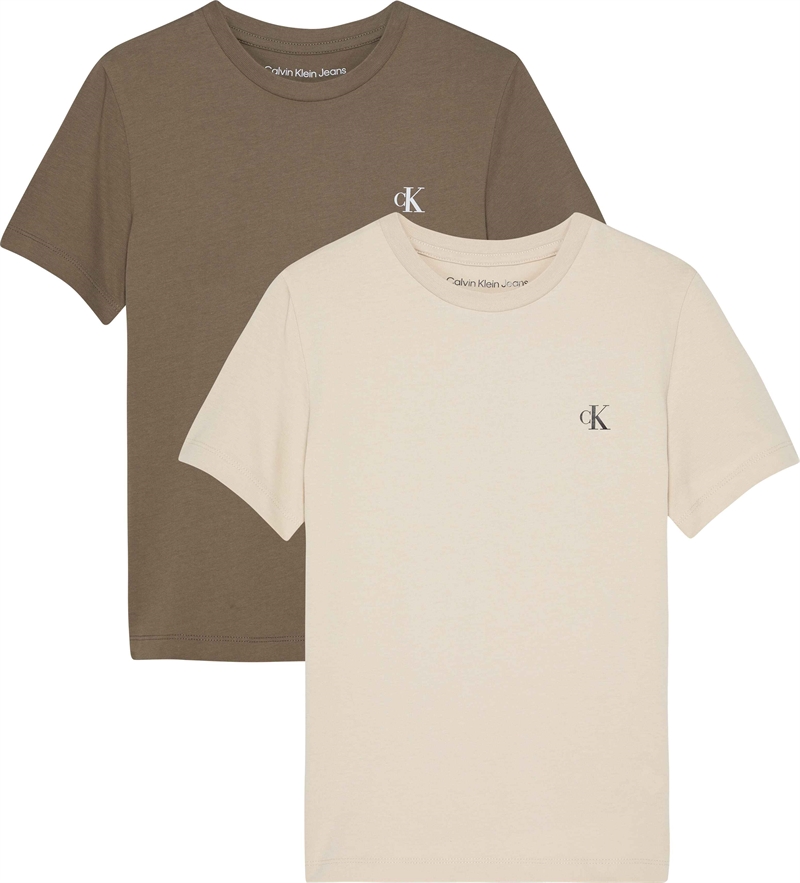 Calvin Klein T-shirt 2pak. - Sand/Brun