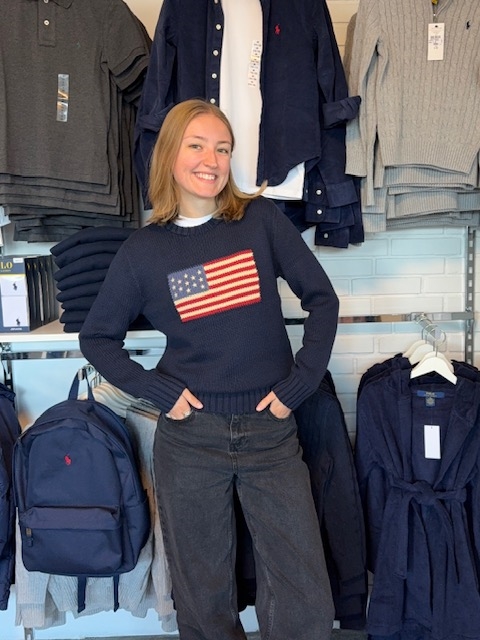 Ralph Lauran Kabelstrik Flag - Navy