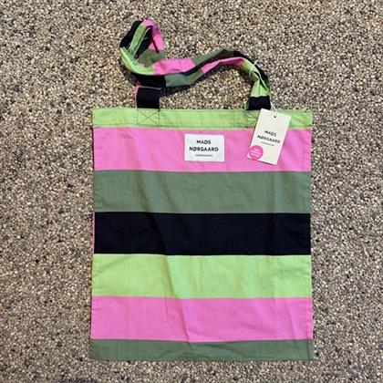 Mads Nørgaard net - med striber i grøn, pink, sort - øko