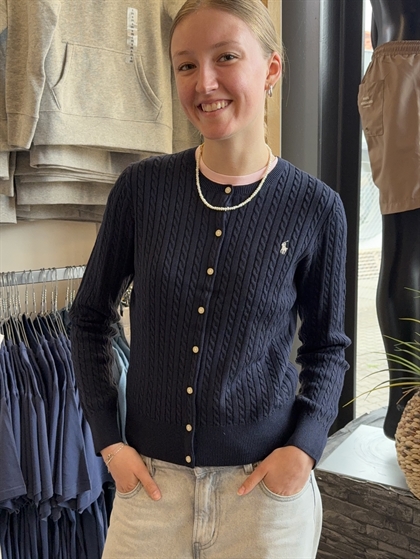 Ralph Lauren Cabel Strik Cardigan - Navy 