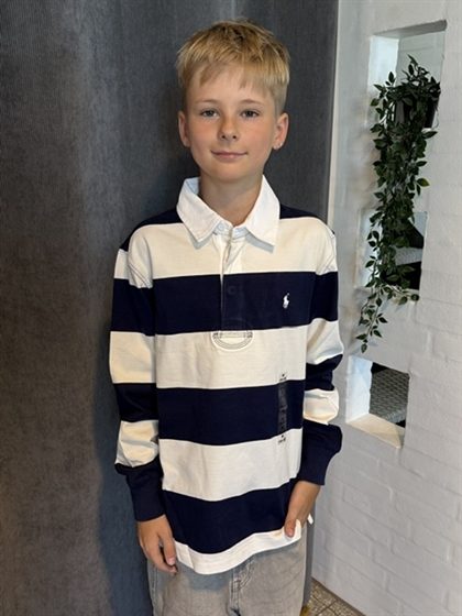 Ralph Lauren Langærmede Polo - Navy/White